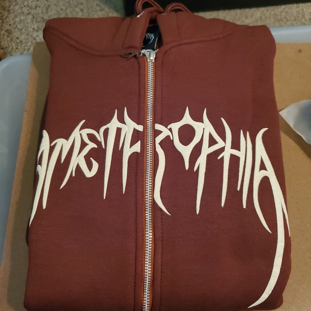 New Ametrophia Full Zip Puff Print Hoodie